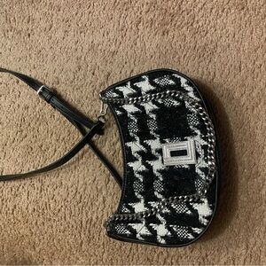 Karl Lagerfeld Black and White tweed Bag